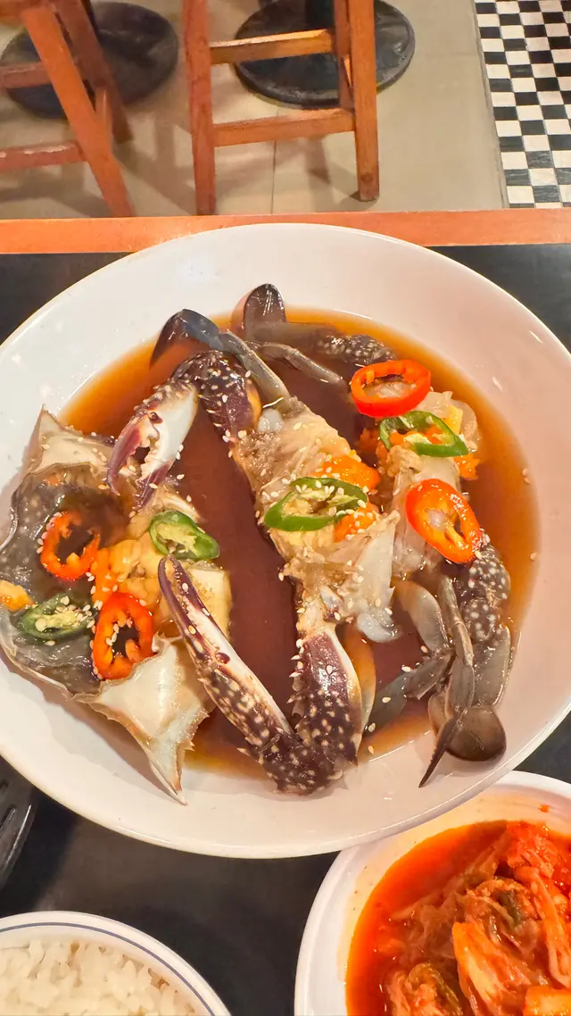 醬油蟹加紫菜飯團