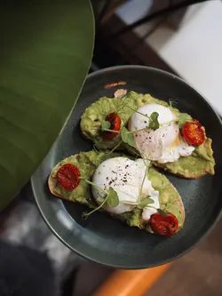 Avocado and Poached Eggs on Sourdough
