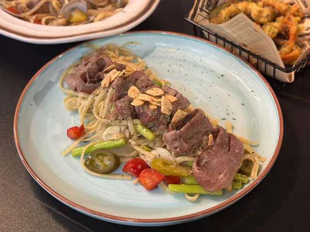 美國牛小排蒜香欖油意粉