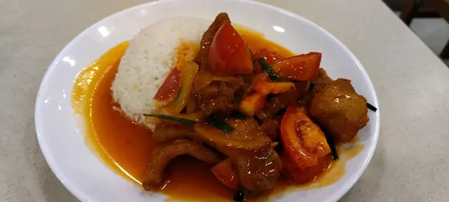 鲜茄猪扒饭