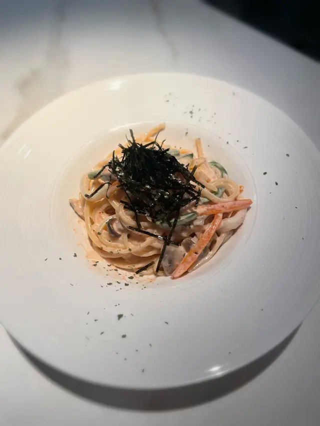 魷魚圈明太子忌廉扁意粉