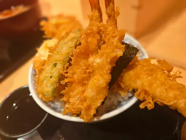 穴子&日本產牡蠣天丼