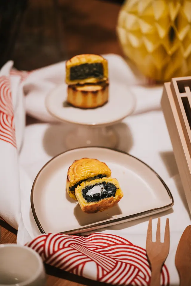 黑芝麻麻糬月餅