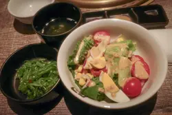 是日前菜、昆布汤、沙律