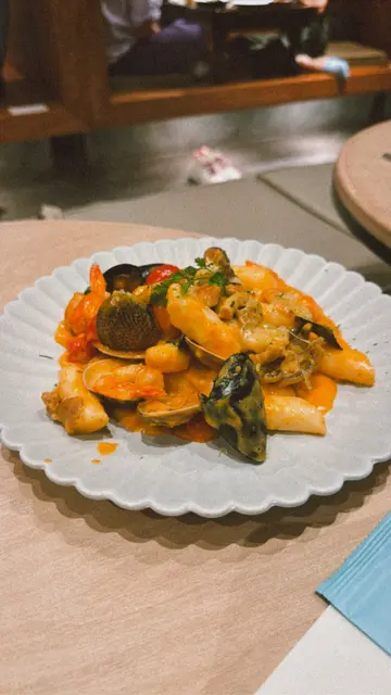 玫瑰醬海鮮年糕