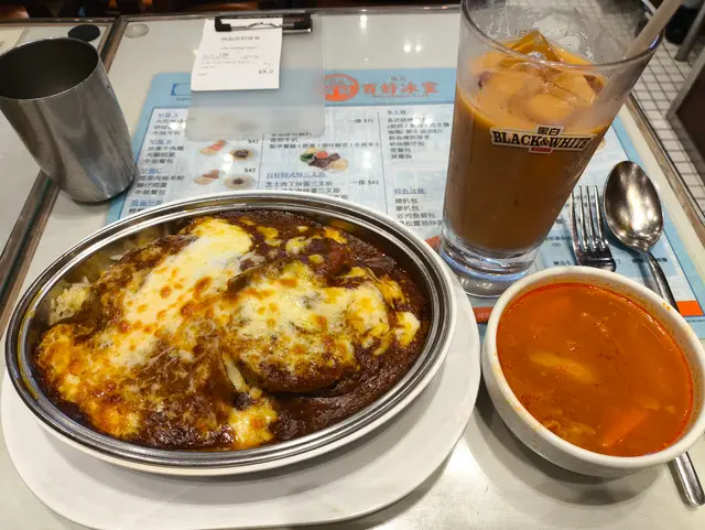 焗芝士黑椒汁牛脷飯