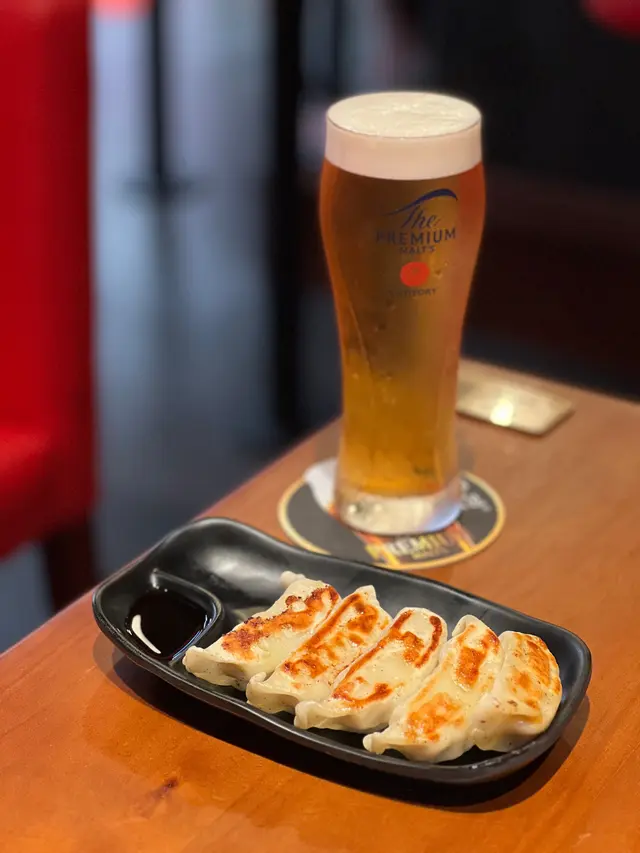 生啤+餃子