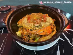 火焰虾干肉松津白生焗膏蟹