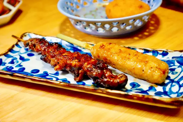 鰻魚肝及燒免治雞肉軟骨串