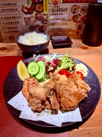 竜田揚げ炸雞定食