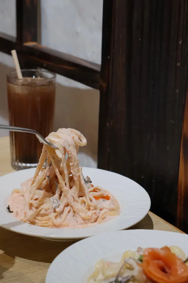 明太子蟹肉扁意粉