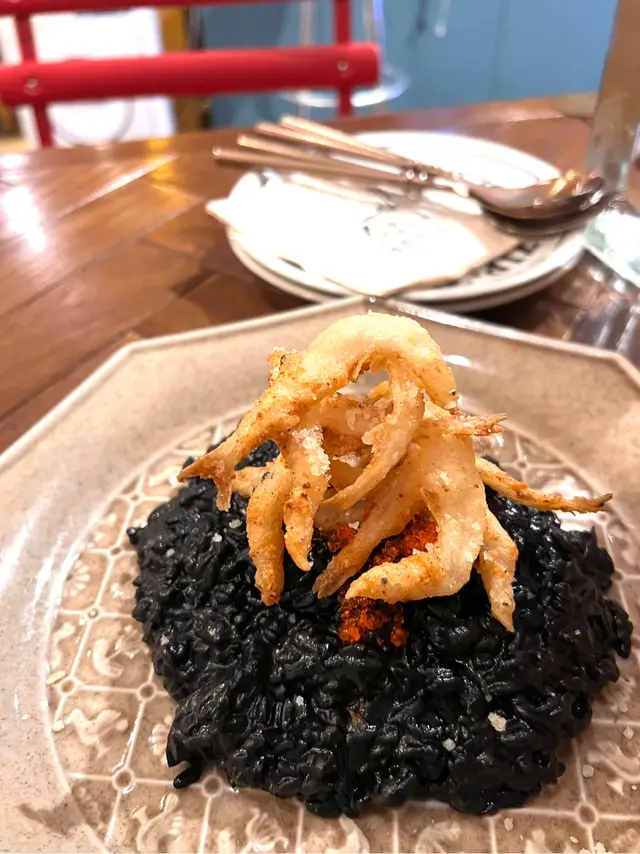 白飯魚魷魚墨魚餅墨汁意大利飯