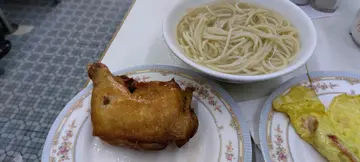 鸡髀意粉+火腿奄列