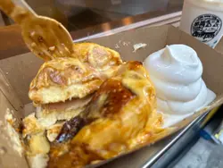 炎燒布丁梳乎厘+日本3.6牛乳雪糕