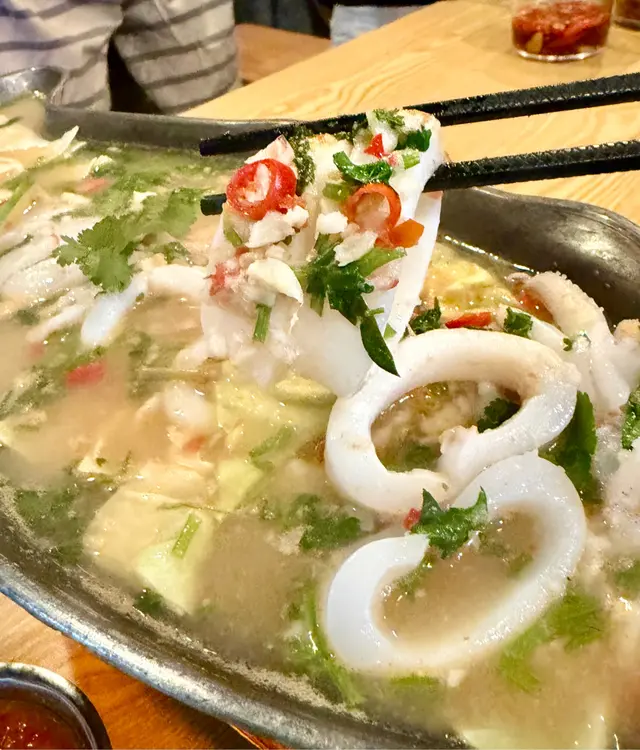 泰式青檸蒸魷魚