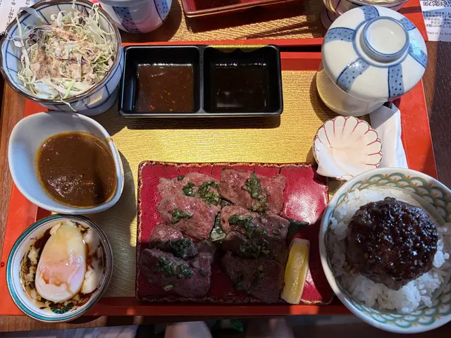 鹽蔥醬小牛扒定食