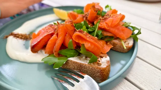 Smoked Salmon on Sourdough Rye