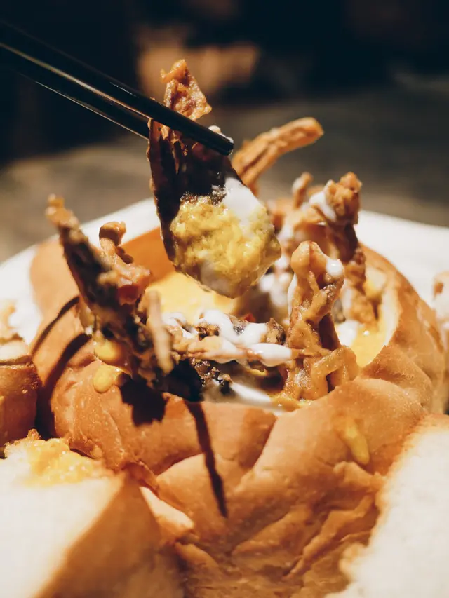 麵包焗咖哩軟殼蟹