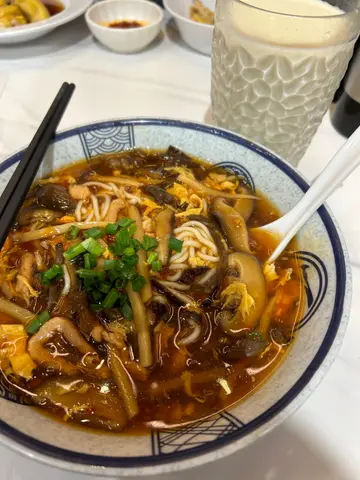 酸辣湯麵,凍豆漿