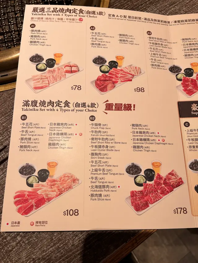 Menu (as of 4 Nov 2005)