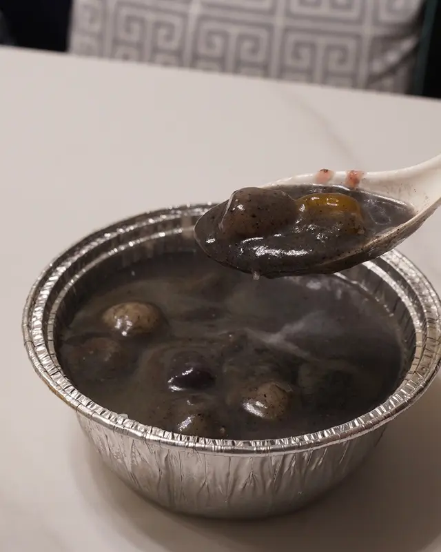 芝麻糊、小丸子、芋丸、燉蛋白