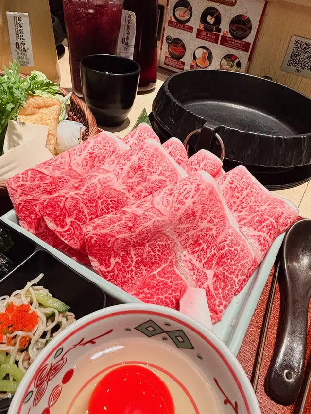 日本黑毛和牛牛板腱壽喜燒套餐