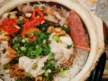 煲仔饭+冰镇奶茶