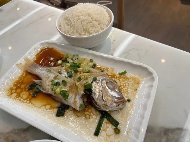 每日海上鮮套餐有蒸和煎的兩款揀,我們揀咗蒸的,今日是波𩶘,蒸魚豉油特別好味,落嘅熟油唔多,夠健康,但係夠味道。