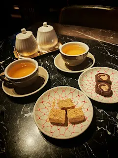 日式蛋糕, 蕨餅,薄荷茶