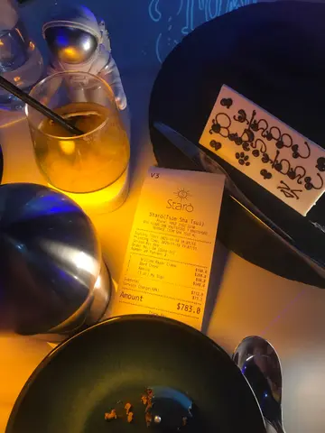 We received birthday card with dining voucher, and the receipt.