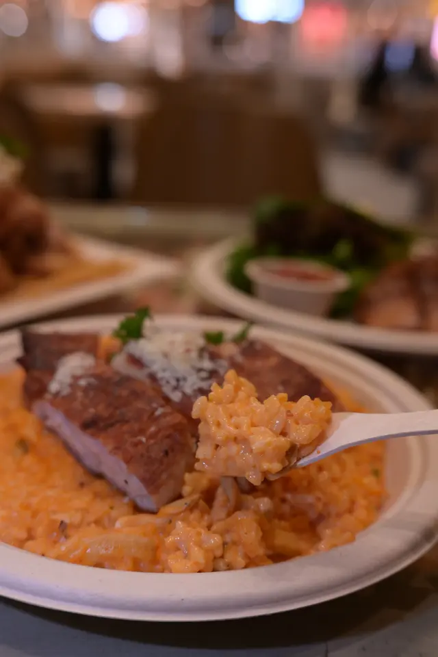 煎雞扒泡菜奶油燉飯