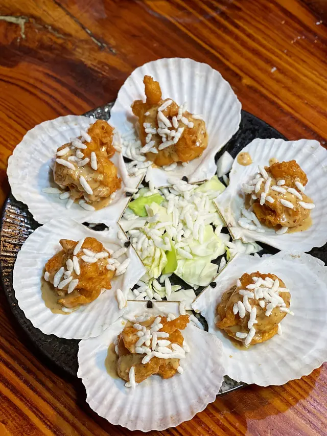 脆米胡麻醬元貝