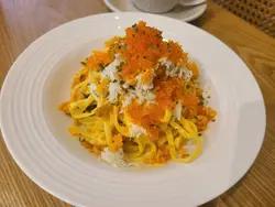 鹹蛋黃蟹肉扁意粉