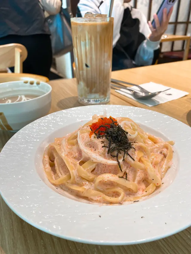 明太子蟹肉扁意粉