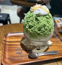 抹茶忌廉焦糖配白玉