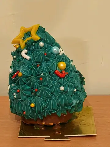 圣诞树 绿茶柚子慕斯蛋糕