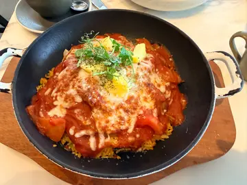 芝士蕃茄茄焗猪扒饭